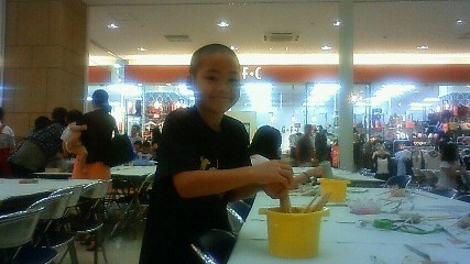 夏休み紅型宿題教室サンエー西原シティー編♪