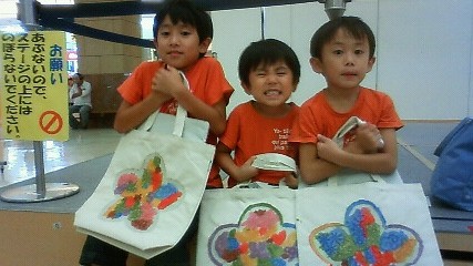 夏休み紅型宿題教室サンエー西原シティー編♪