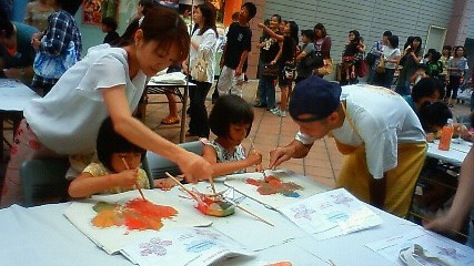 夏休み紅型宿題教室サンエーメインシティー編♪