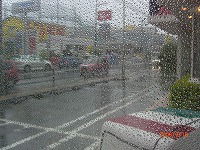 雨の中 台風の中