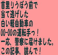 当て逃げした貴方っへ・・・ 2008/09/30 23:48:28