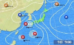 旅のトラブル*台風