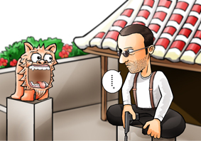 シーサーもビックリ(@_@;)