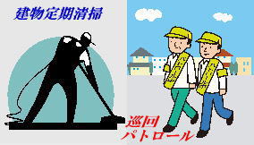 建物定期清掃 不定期巡回パトロール