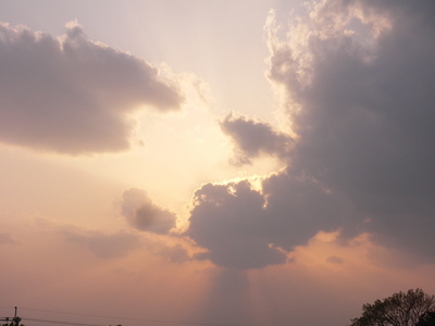 昨日の夕陽