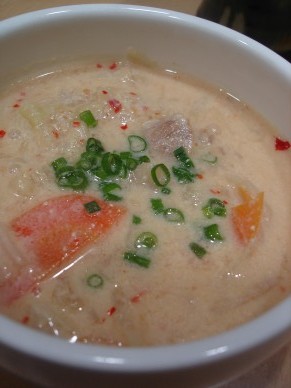 豆乳辛みそスープ★夜食