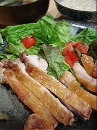 チキンのパリパリ焼き ゆずコショウ添え 11/20