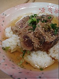 紅茶でカツオ茶漬け