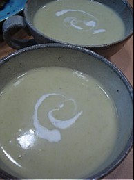 ジャガイモと枝豆の冷製スープ