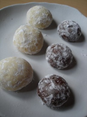 クリスマスに★チョコとプレーンのスノーボール2種