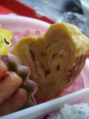 ハート型の卵焼き★園児弁当
