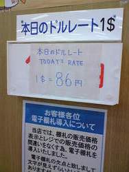 想定外のドルレート