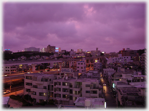 紫の夕焼け