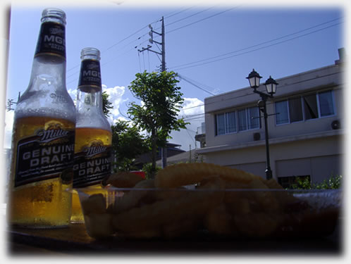 ビールとアメリカンフード