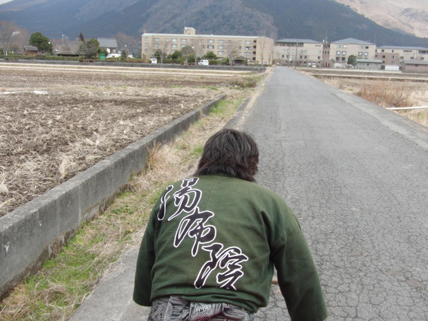 湯布院の街の人力車