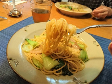 豚肉と青梗菜の和風スパゲティ / 大根おろしとポン酢であっさり 豚肉と青梗菜の和風スパゲティ / 大根おろしとポン酢であっさり