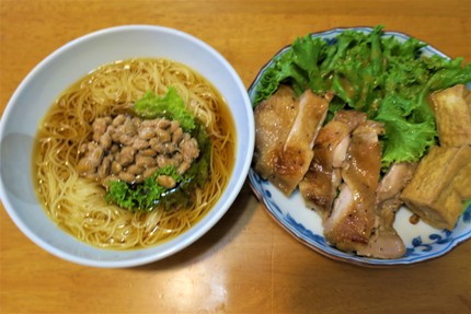 甘辛サテチキン&納豆冷やし麺 甘辛サテチキン&納豆冷やし麺