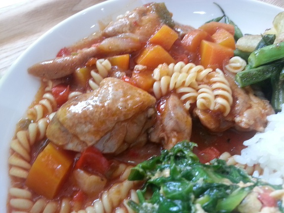 野菜とチキンのトマト煮込み