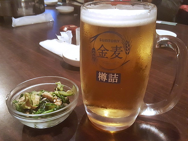 大衆焼肉満福 生ビール 大衆焼肉満福 生ビール
