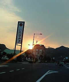 夕日を撮るつもりが・・・