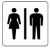 男女が並んでいるトイレマーク