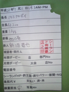 釣果報告
