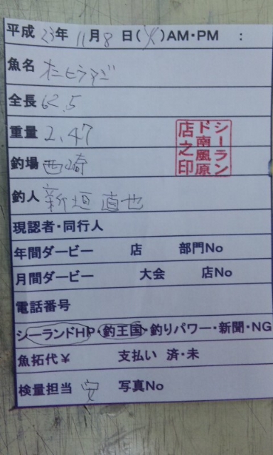 釣果報告