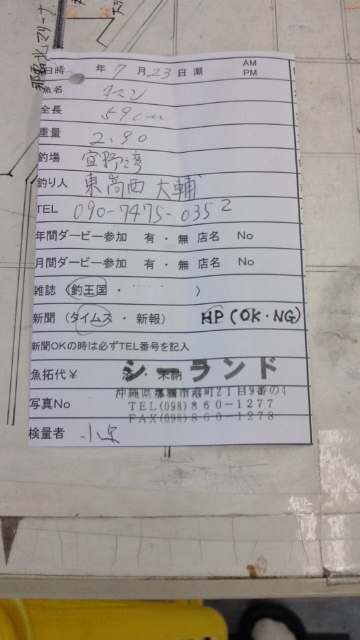 釣果報告