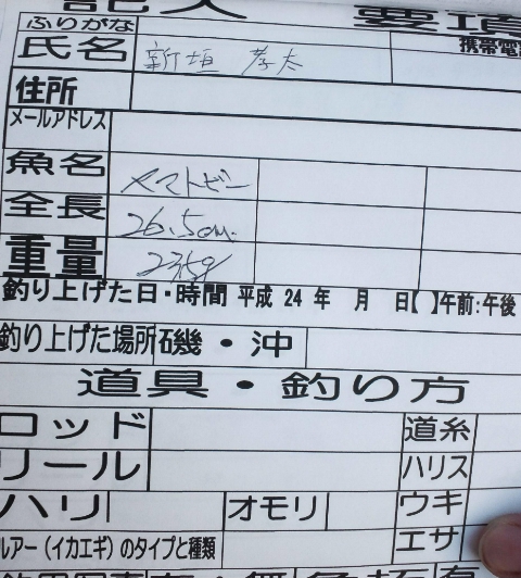 釣果報告