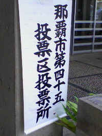 県議員の選挙 2008/06/08 22:25:00