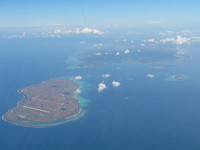 空から伊江島、瀬底、水納島!