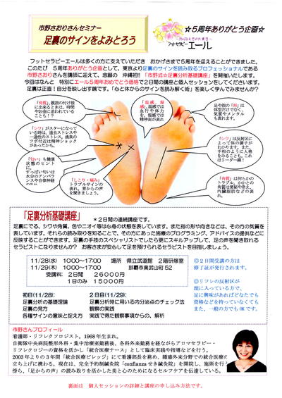市野さおりさんの足裏分析★★★