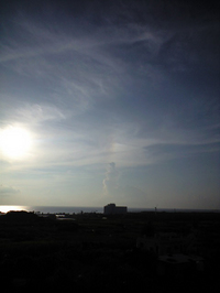 立雲の上に立虹 2008/09/10 18:50:00