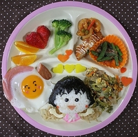 キャラ弁♪ちびまる子ちゃんプレート！ 2012/04/06 12:15:06