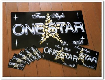 ONE STARチームプレート・ステッカー