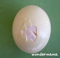ダチョウの卵でホットケーキづくり 2008/09/07 09:58:52