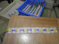カキモチ編み開始！大豆選別も～
