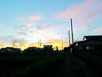 夕焼けと青空のコラボレーション