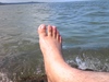 足だけ海水浴！