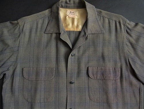 50s オープンカラーシャツ レーヨン 1950's タグ付き villededakar.sn