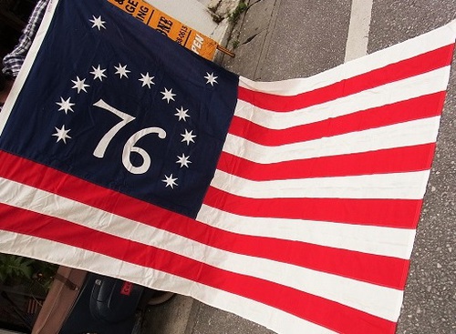 70s BENNINGTON FLAG 76星条旗13スター建国200周年フラッグデッドストック