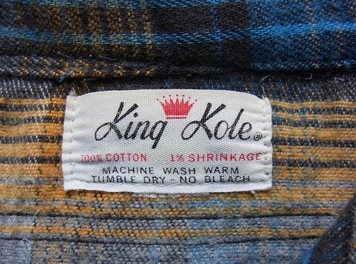 60's～70's King Kole キングコール ヴィンテージネルシャツ:沖縄古着 