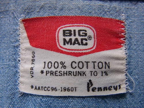 60's BIG MACビッグマック COTTON100％シャンブレーシャツ:沖縄古着屋 