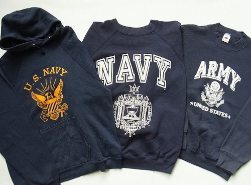 70's 80's 90's U.S.ARMY & U.S.NAVY ヴィンテージ スウェット 