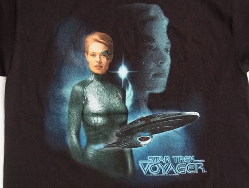 【1523】スタートレック 映画 ムービー VOYAGER Tシャツ 90s 1995年 ヴィンテージ 古着 STANLEY DESANTISタグ Lサイズ