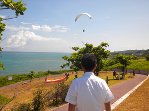 沖縄の南城市内「知念公園」にて