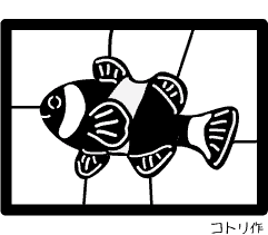 クマノミを彫る