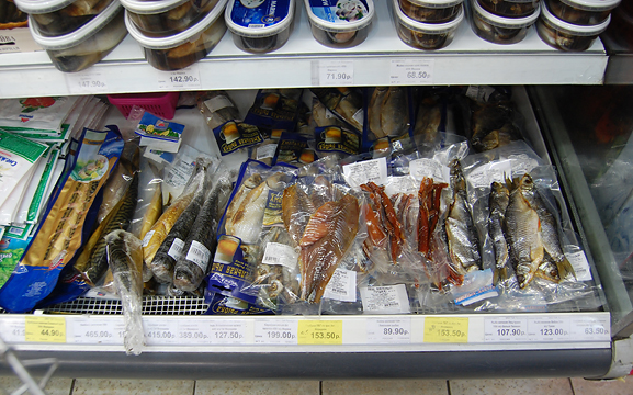 モスクワの魚加工品