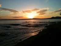 金武湾対岸の夕陽 2011/11/06 20:38:31