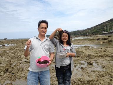 母の日に浜比嘉島で藻ずく採り